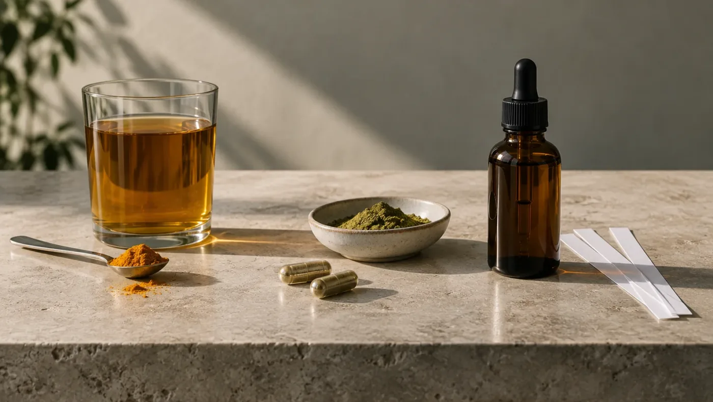 Illustrative Übersicht der Anwendungen Lebensmittel, Nahrungsergänzung und Kosmetik